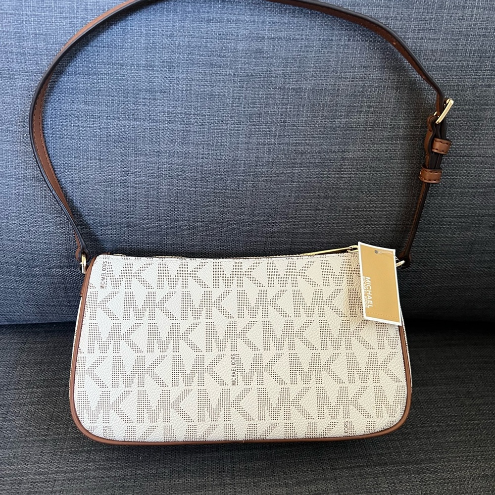 NWT MICHAEL KORS JET SET MEDIUM POUCHETTE BAG CLUTCH PURSE - Picture 5 of 8